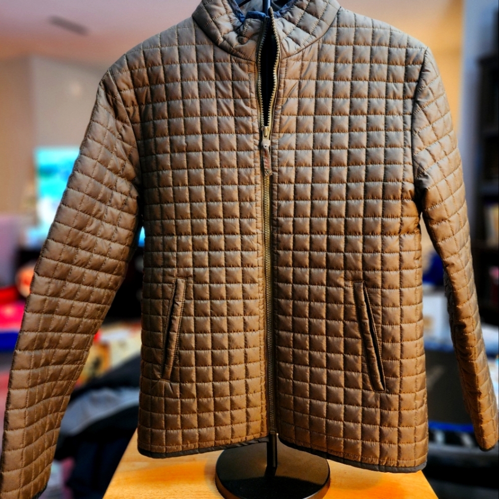 DKNY Active Womens Xs Dark Olive Green Quilted Active Jacket